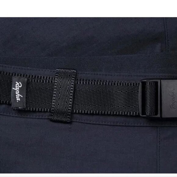 NWT RAPHA Men's Commuter Shorts dark navy blue black sz 30 grey stripe - Picture 2 of 3